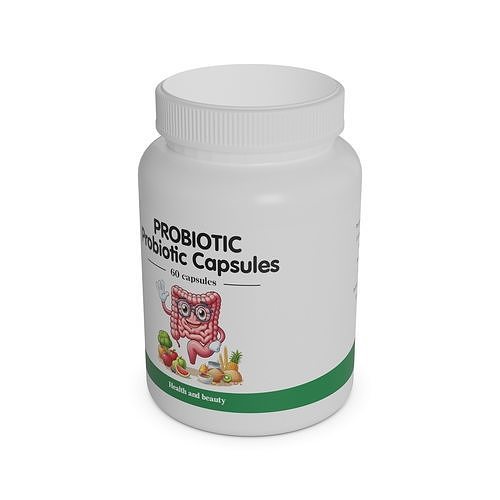 Vitamin and mineral supplements Probiotic Capsules 3D model
