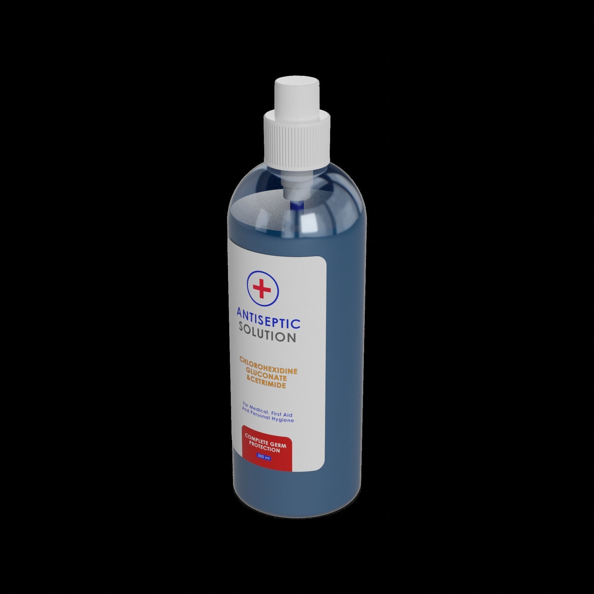 Other medical products Antiseptic Solution Low-poly 3D model_1