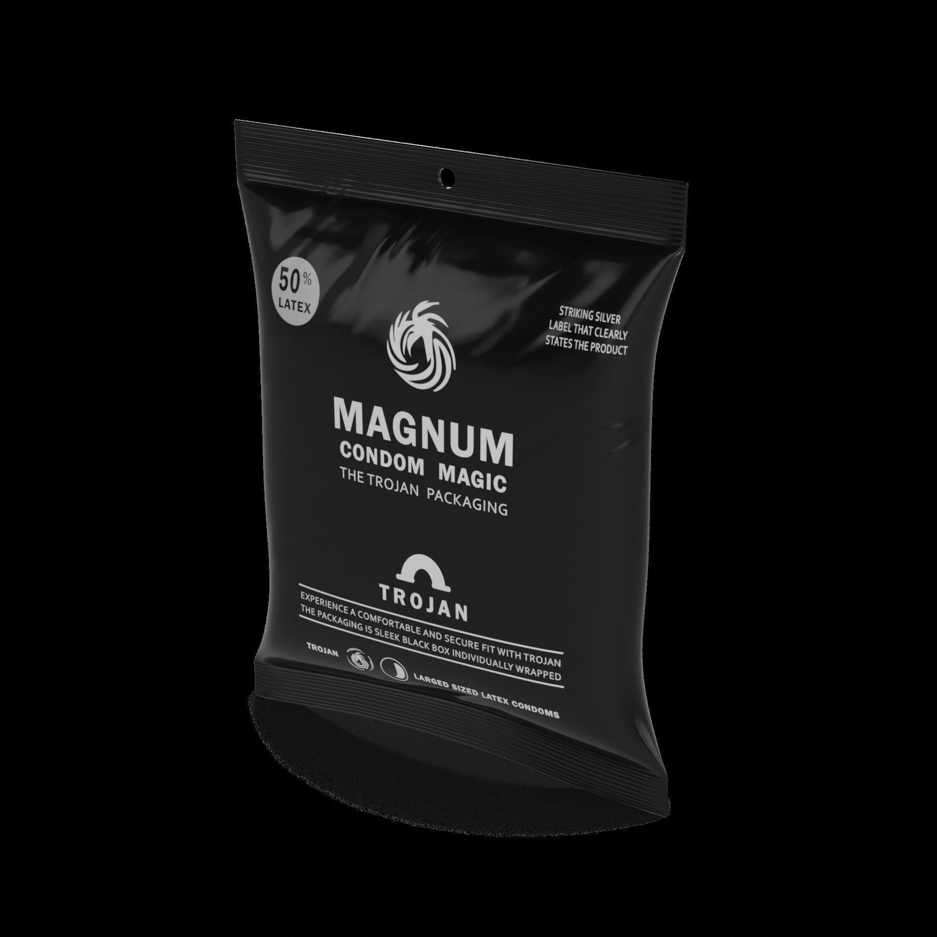 Condoms Trojan Magnum Condoms Low-poly 3D model_1