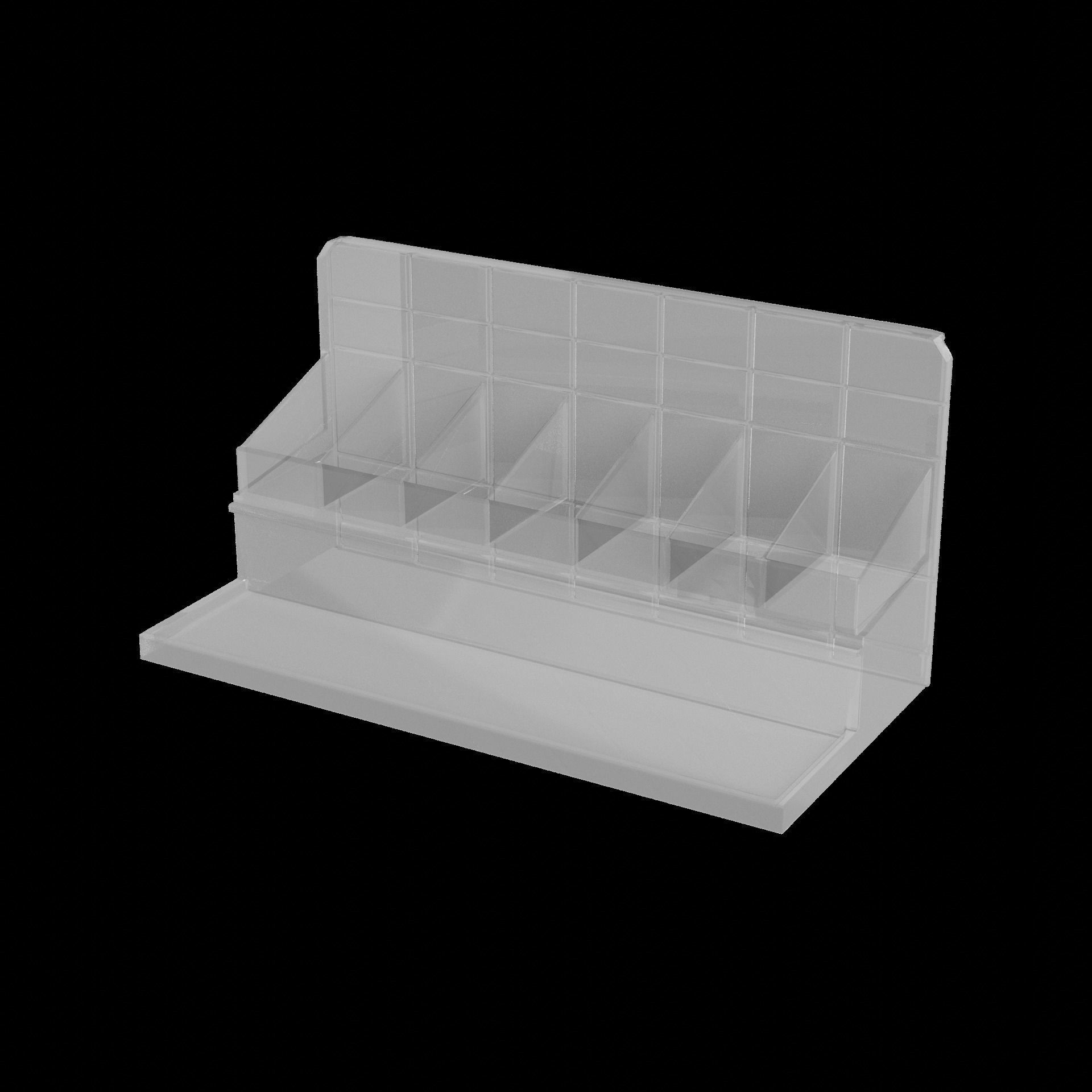 Makeup tools Lipstick Organizer Low-poly 3D model_1