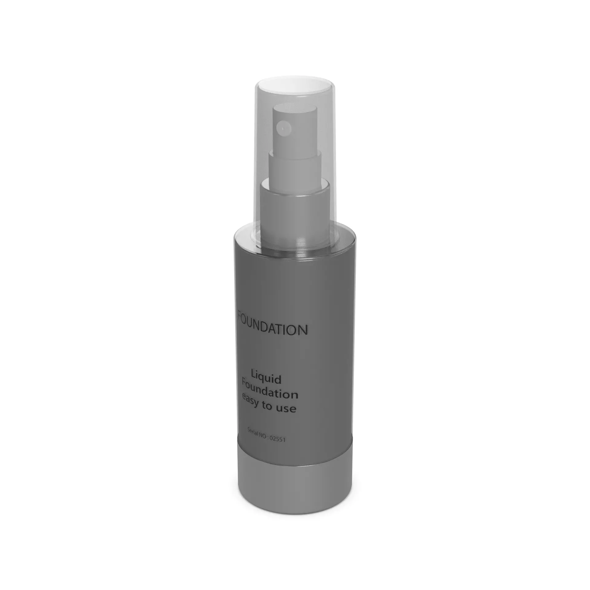 Makeup tools Foundation Pump Bottle Low-poly 3D model_0