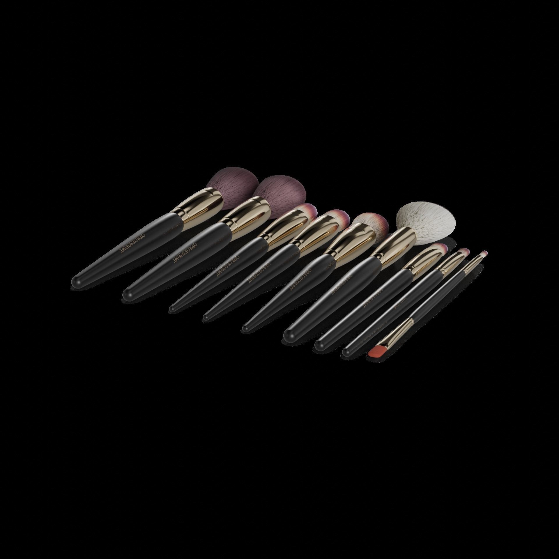 Makeup tools Makeup Brush Set 3D model_1