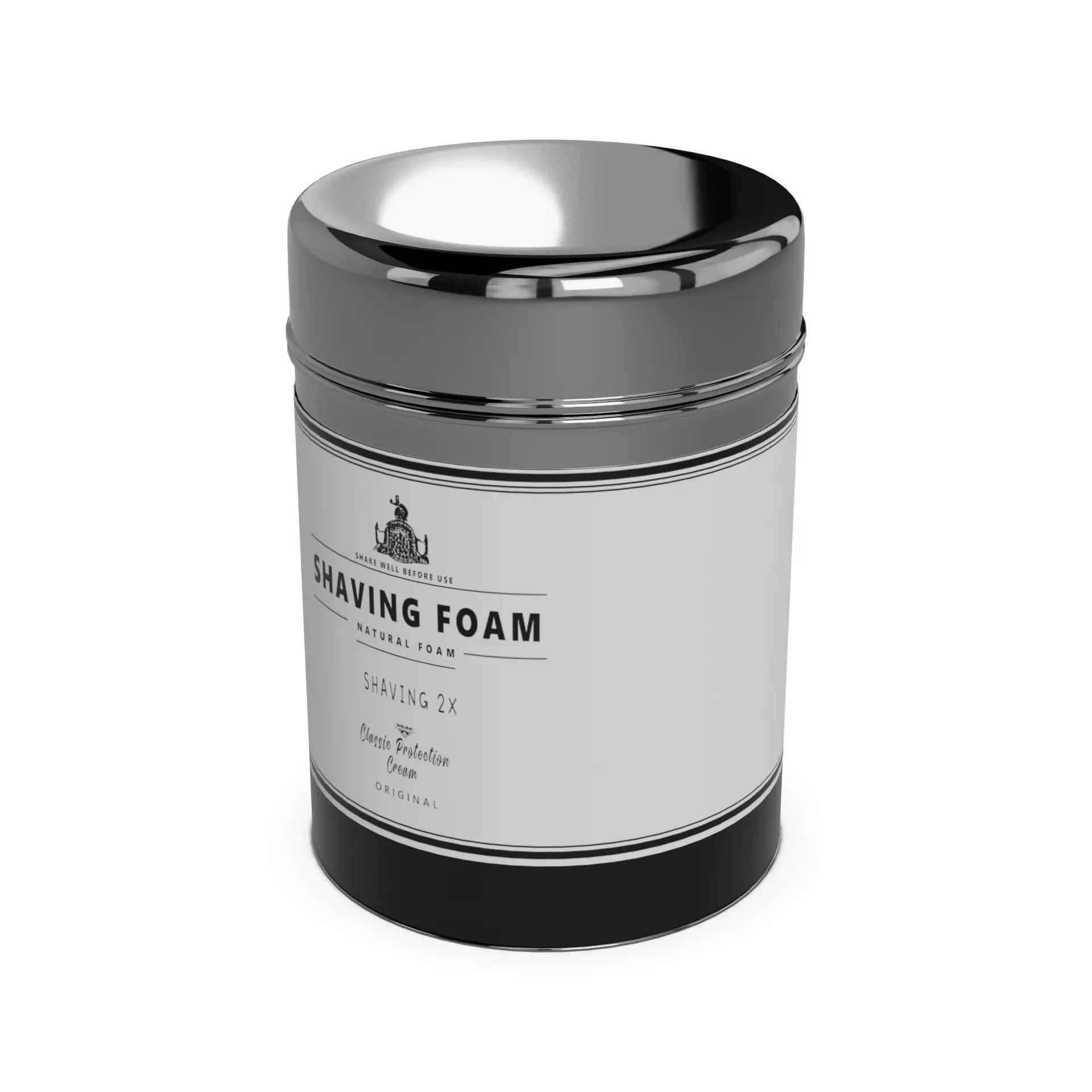 Shaving foam and gel Shaving Foam Low-poly 3D model_0