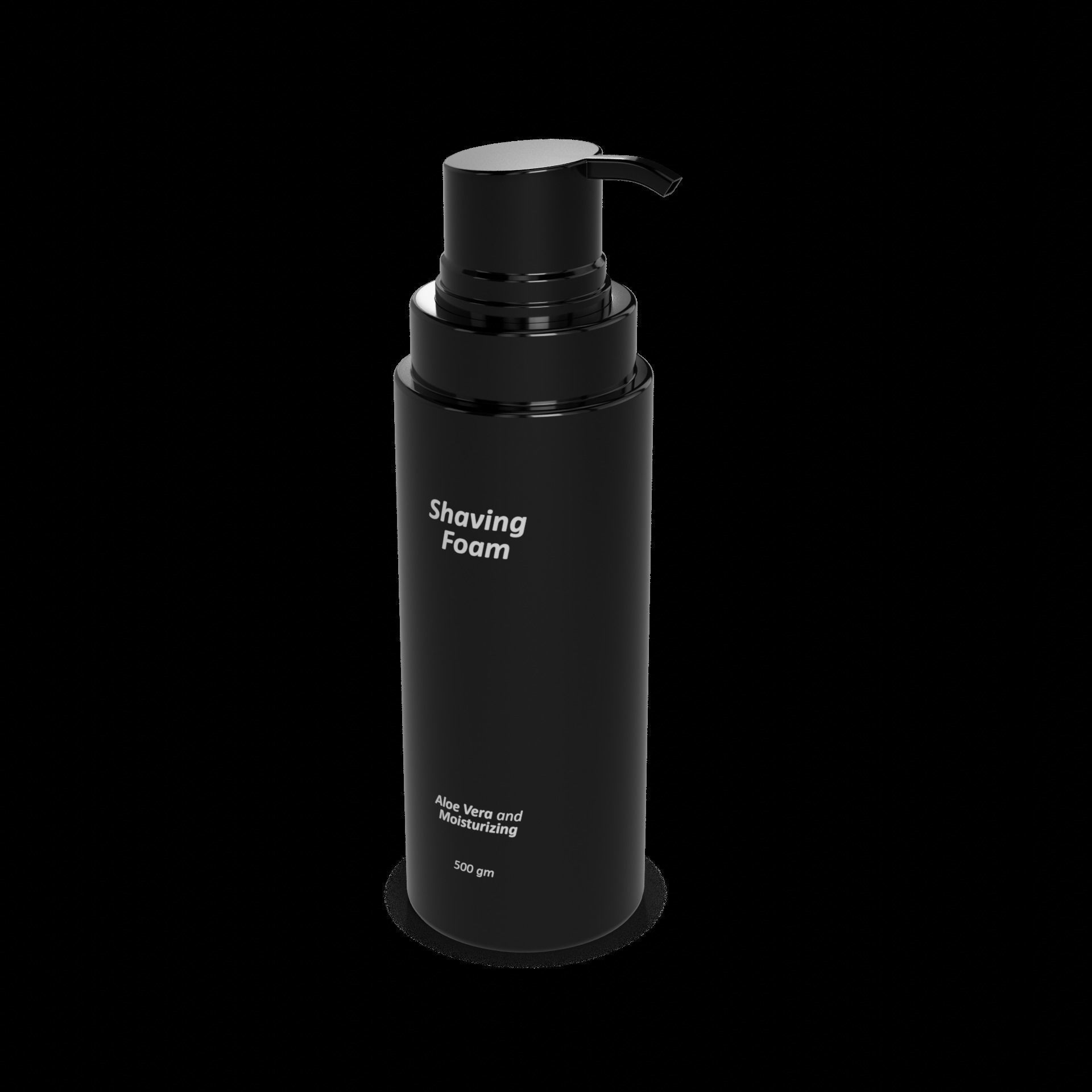 Shaving foam and gel Shaving Foam Low-poly 3D model_1