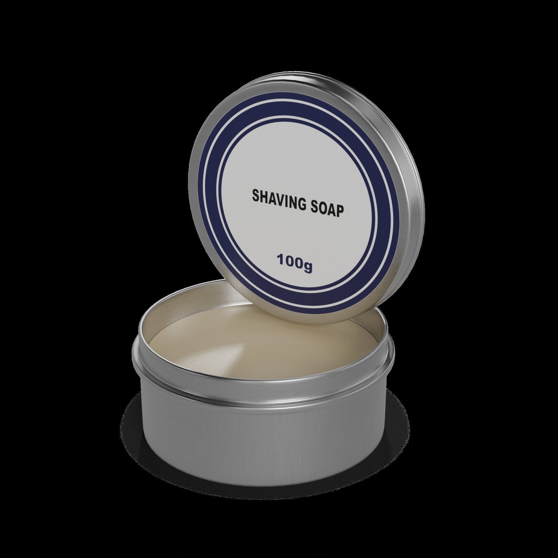 Razor blades and accessories Shaving Soap Low-poly 3D model_1