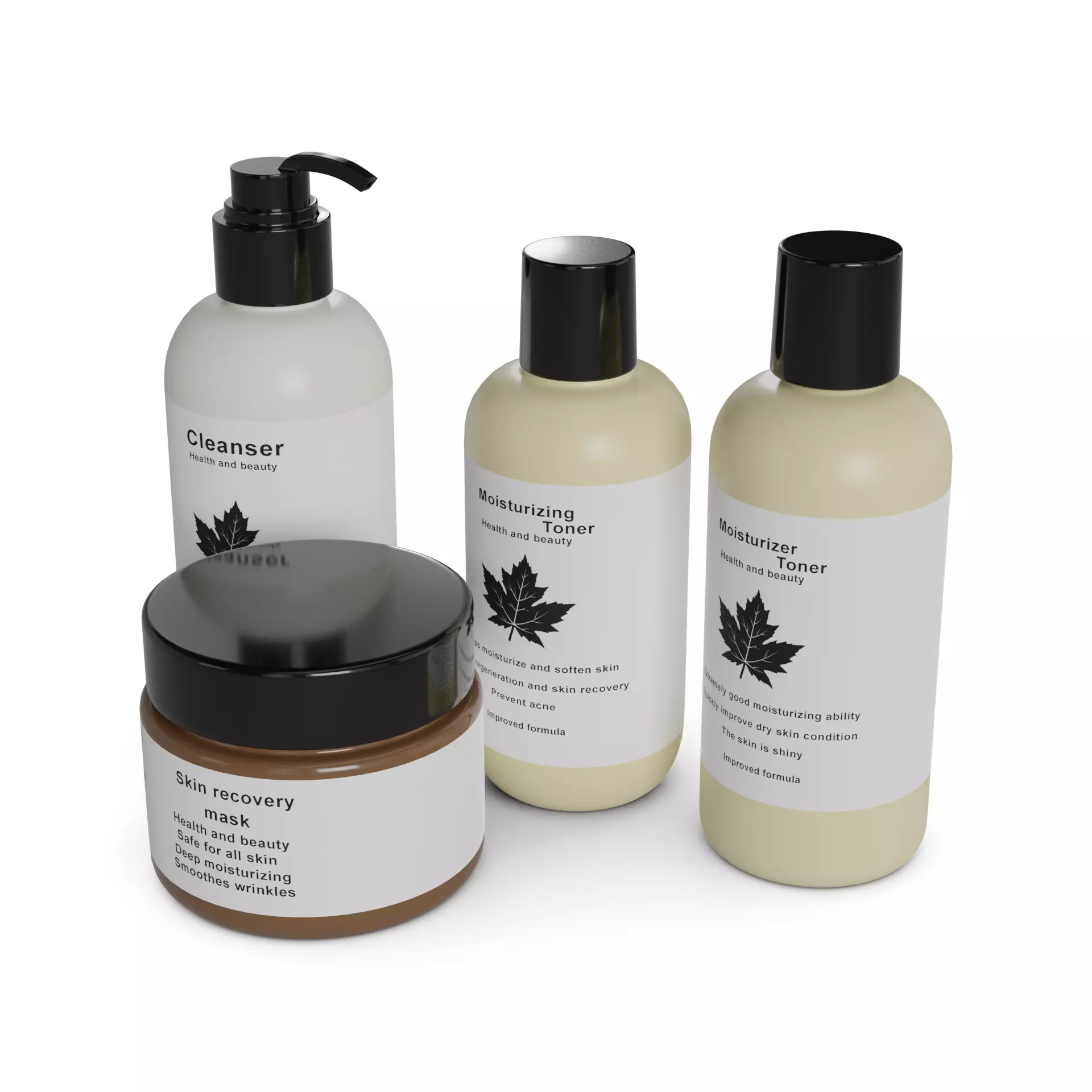 Cosmetic kits Holiday Glow Skincare Set Low-poly 3D model