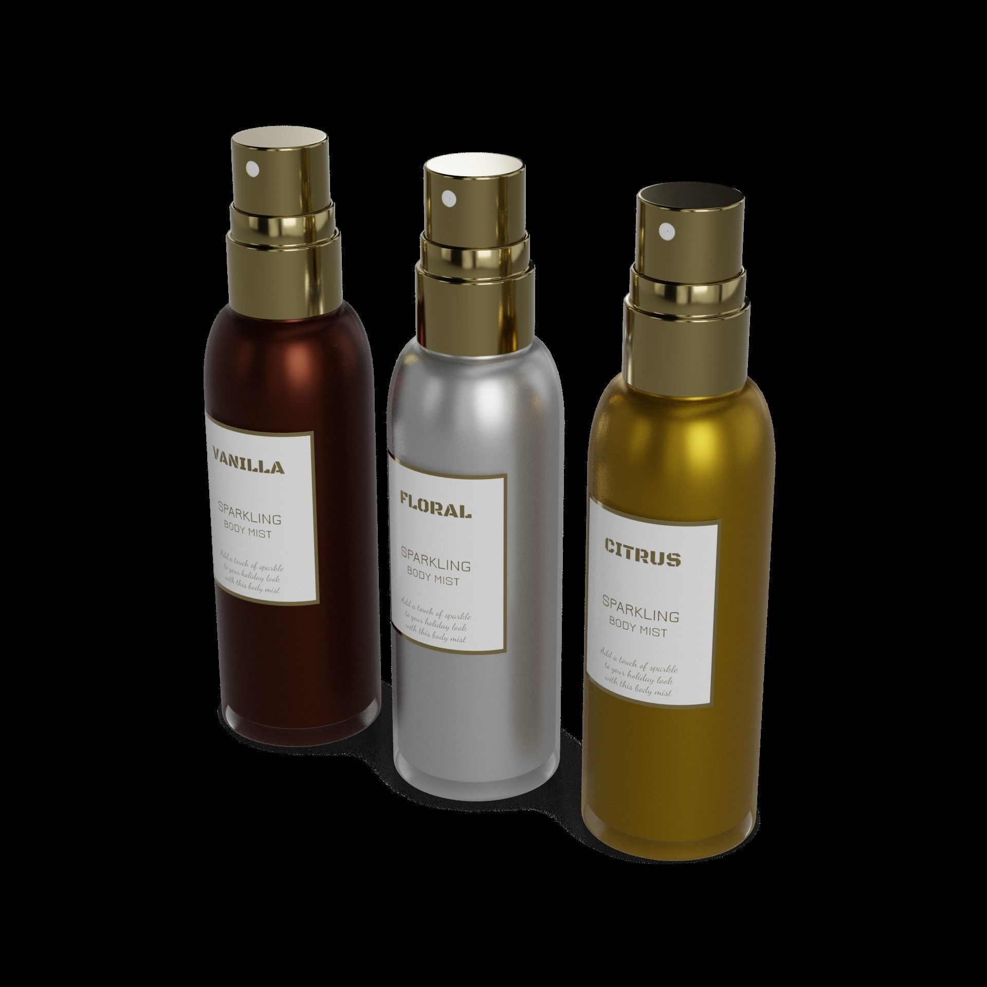 Cosmetic kits Sparkling Body Mist Set 3D model_1