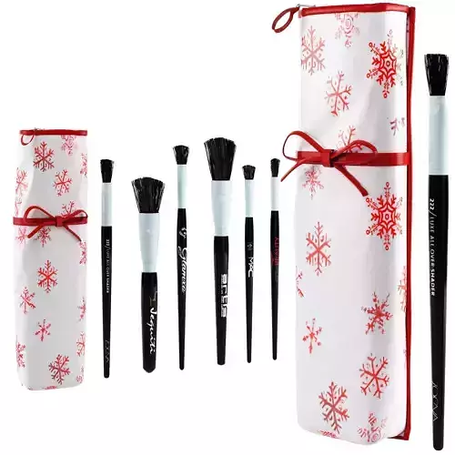 Cosmetic kits Festive Makeup Brush Set Low-poly 3D model