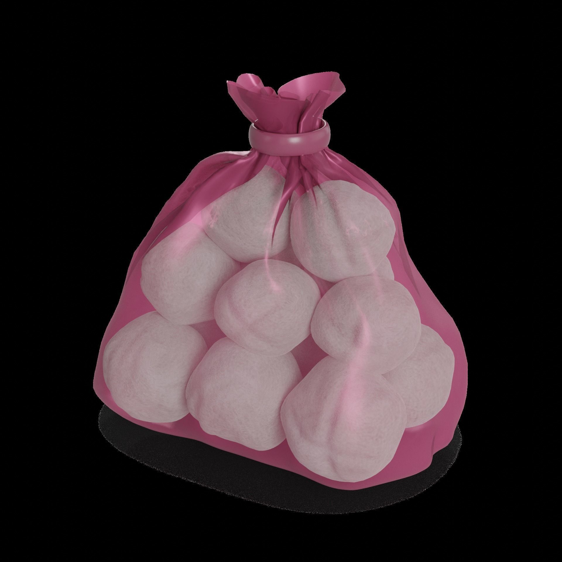 Cotton wool and cotton buds Cotton Wool Balls 3D model_1