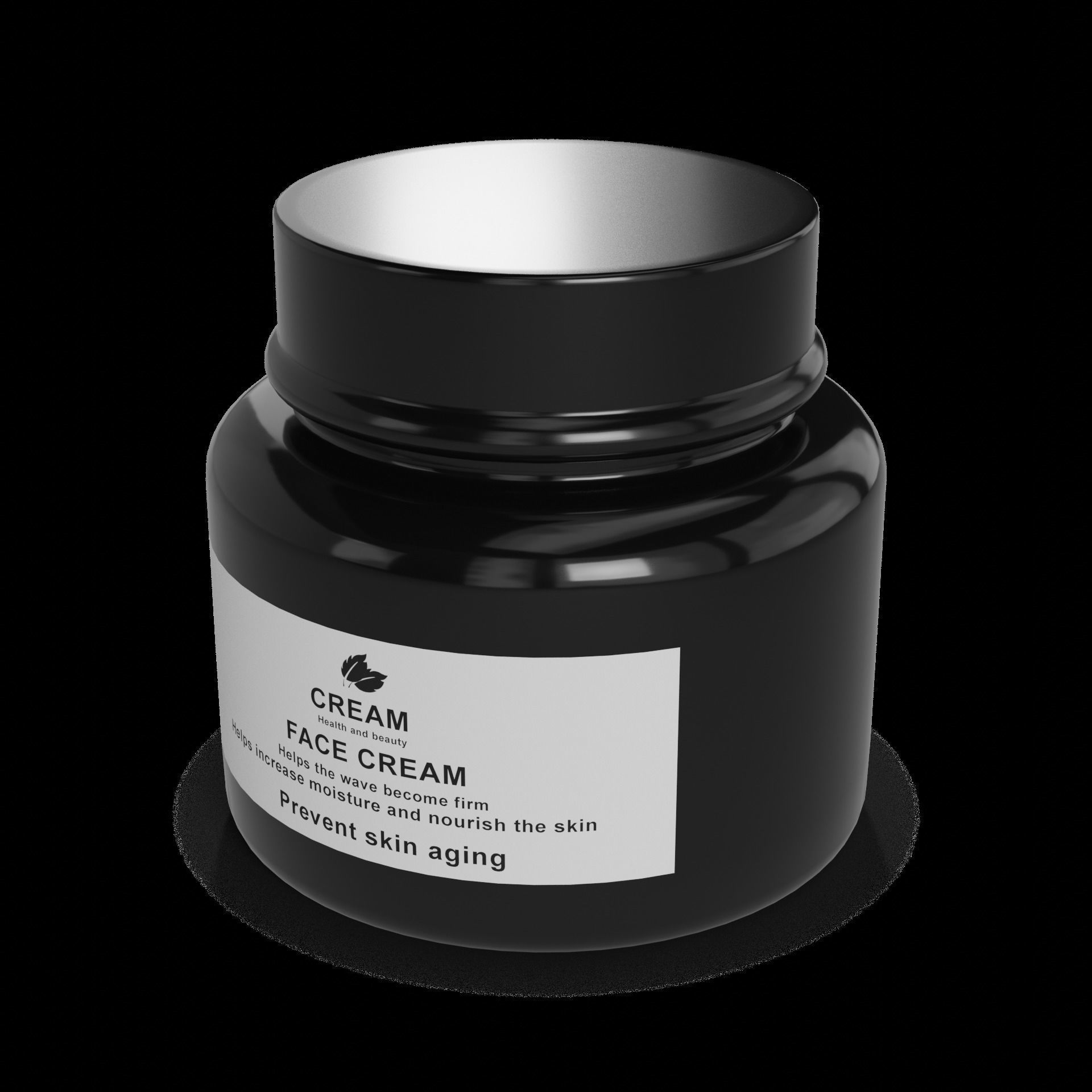 Face creams Face Cream Low-poly 3D model_1