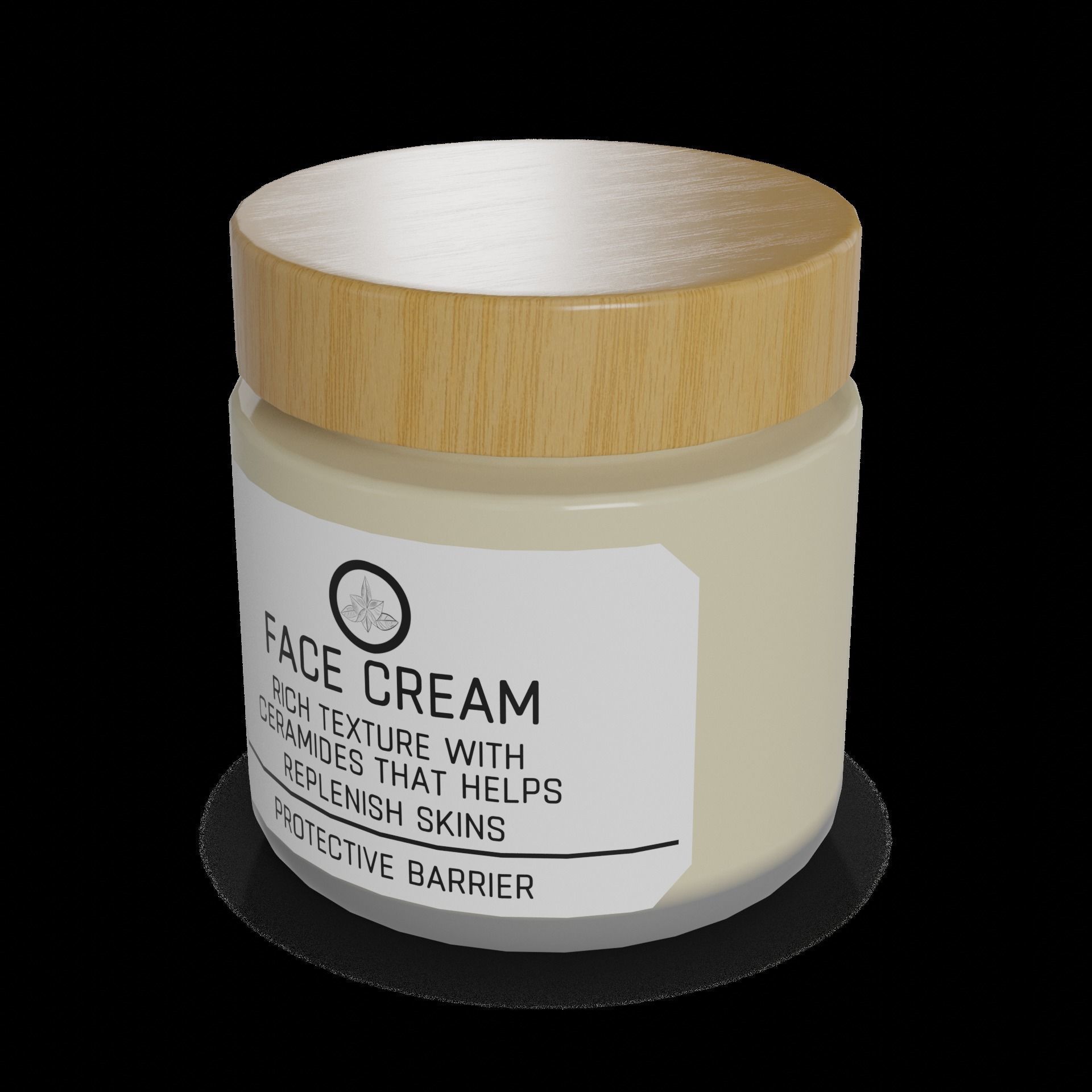 Face creams Face Cream Low-poly 3D model_1