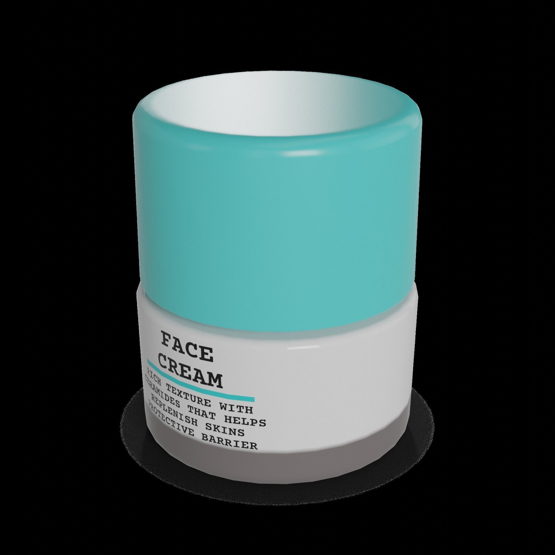 Face creams Face Cream Low-poly 3D model_1