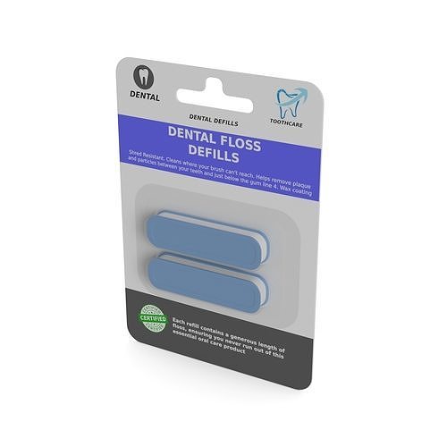 Floss and toothpicks Dental Floss Refills Low-poly 3D model