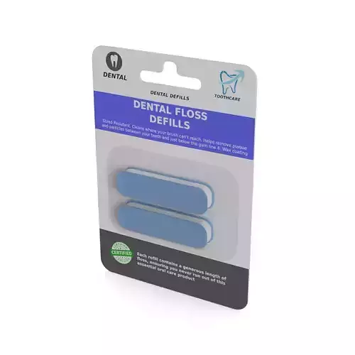 Floss and toothpicks Dental Floss Refills Low-poly 3D model