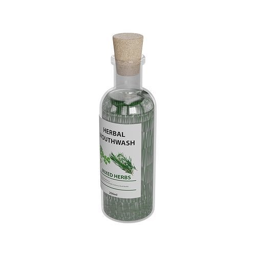 Mouthwash Herbal Mouthwash Low-poly 3D model