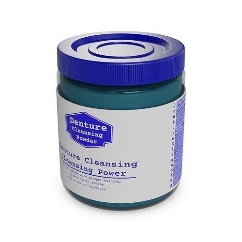 Denture care Denture Cleansing Powder Low-poly 3D model