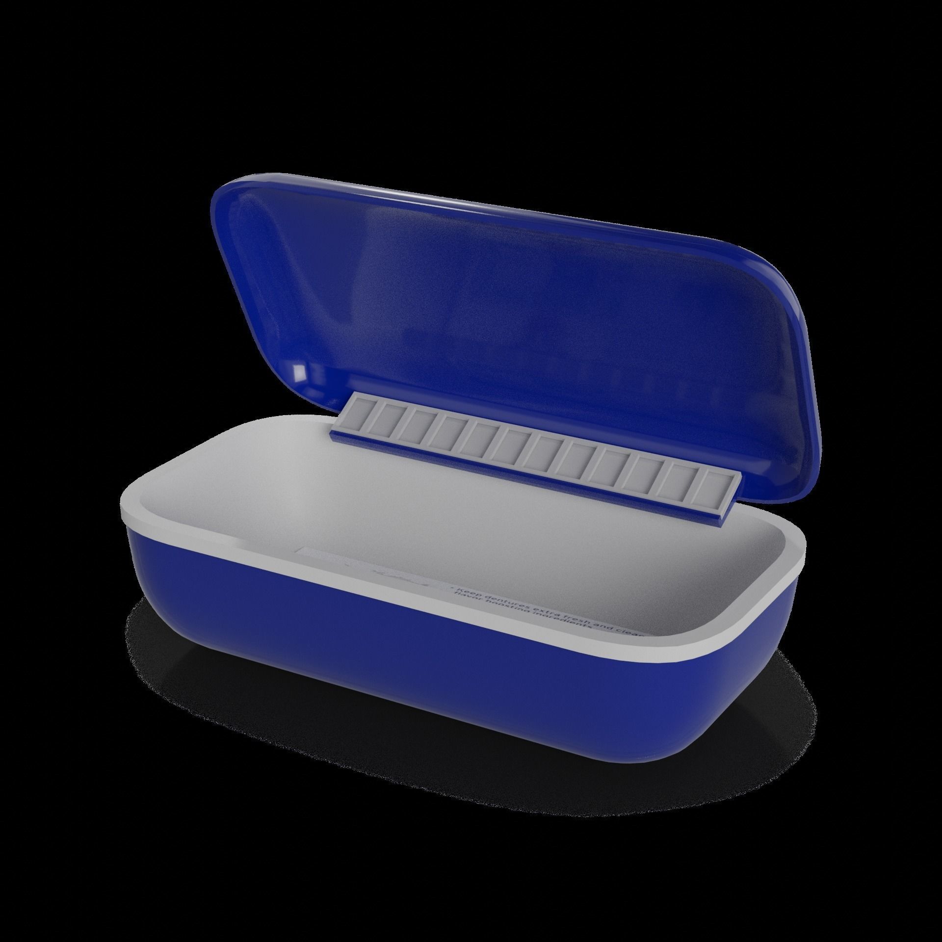 Denture care Denture Bath Low-poly 3D model_1