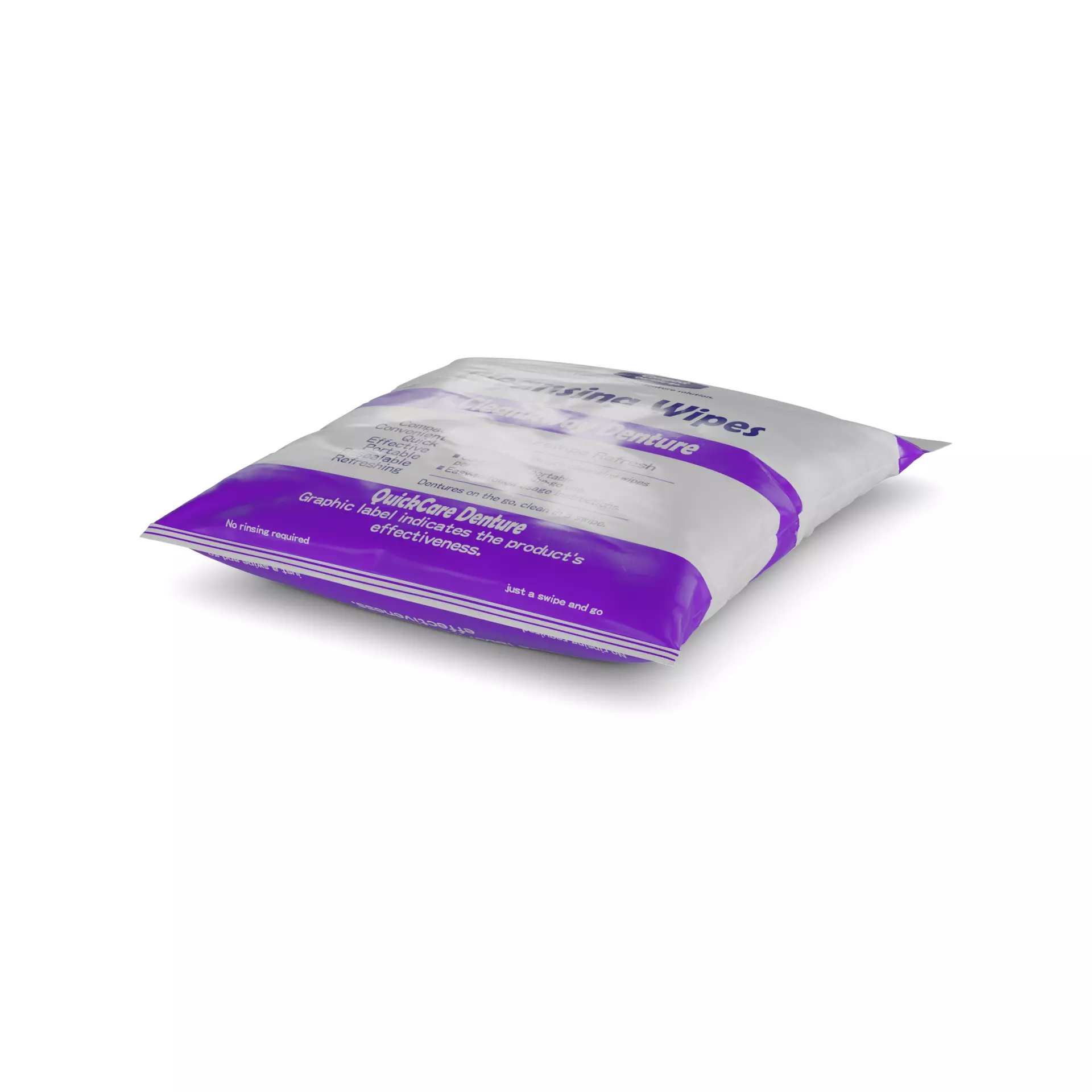 Denture care Denture Cleansing Wipes Low-poly 3D model_0