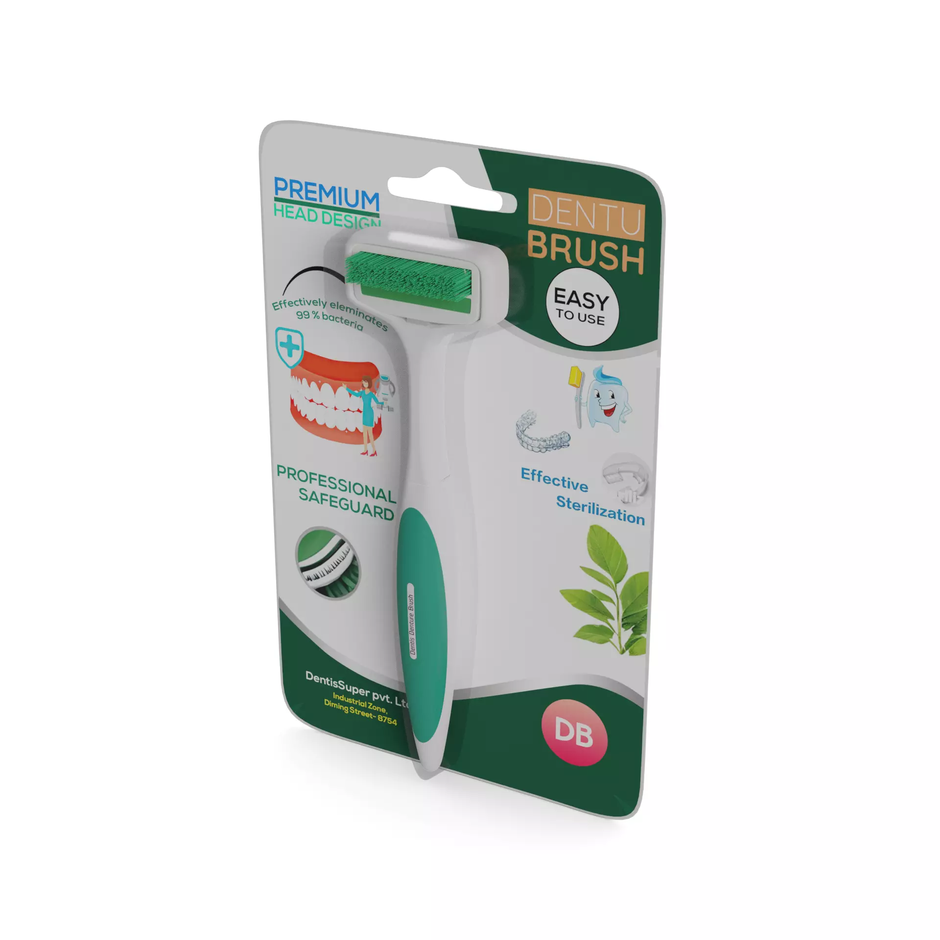 Denture care Denture Brush 3D model_0