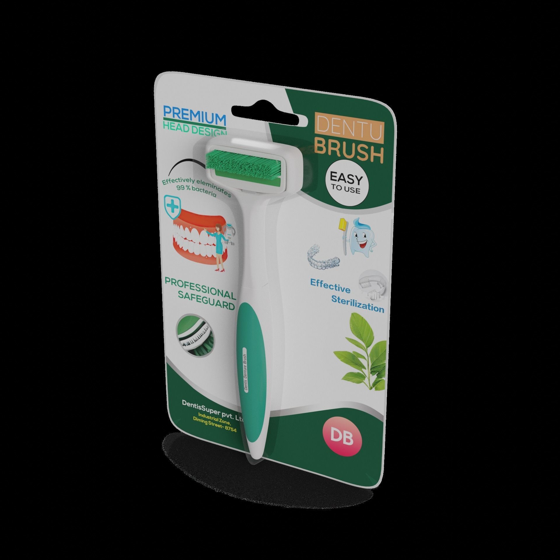 Denture care Denture Brush 3D model_1