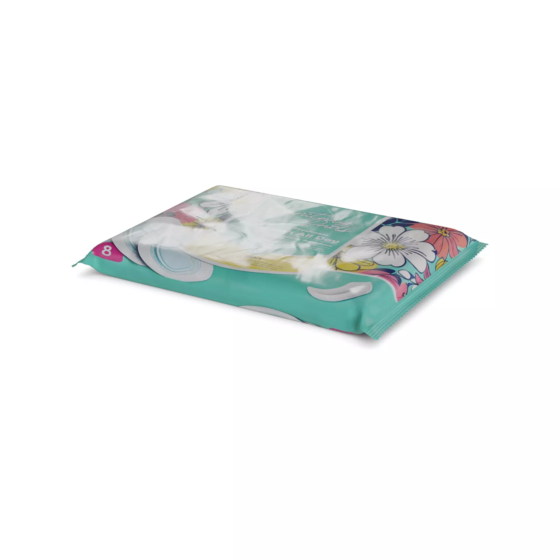 Sanitary pads Fresh Scented Sanitary Pads Low-poly 3D model_0