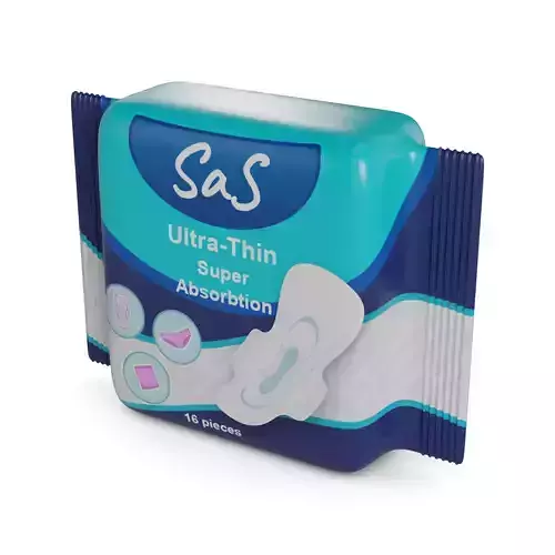 Sanitary pads Overnight Ultra Thin Sanitary Pads 3D model