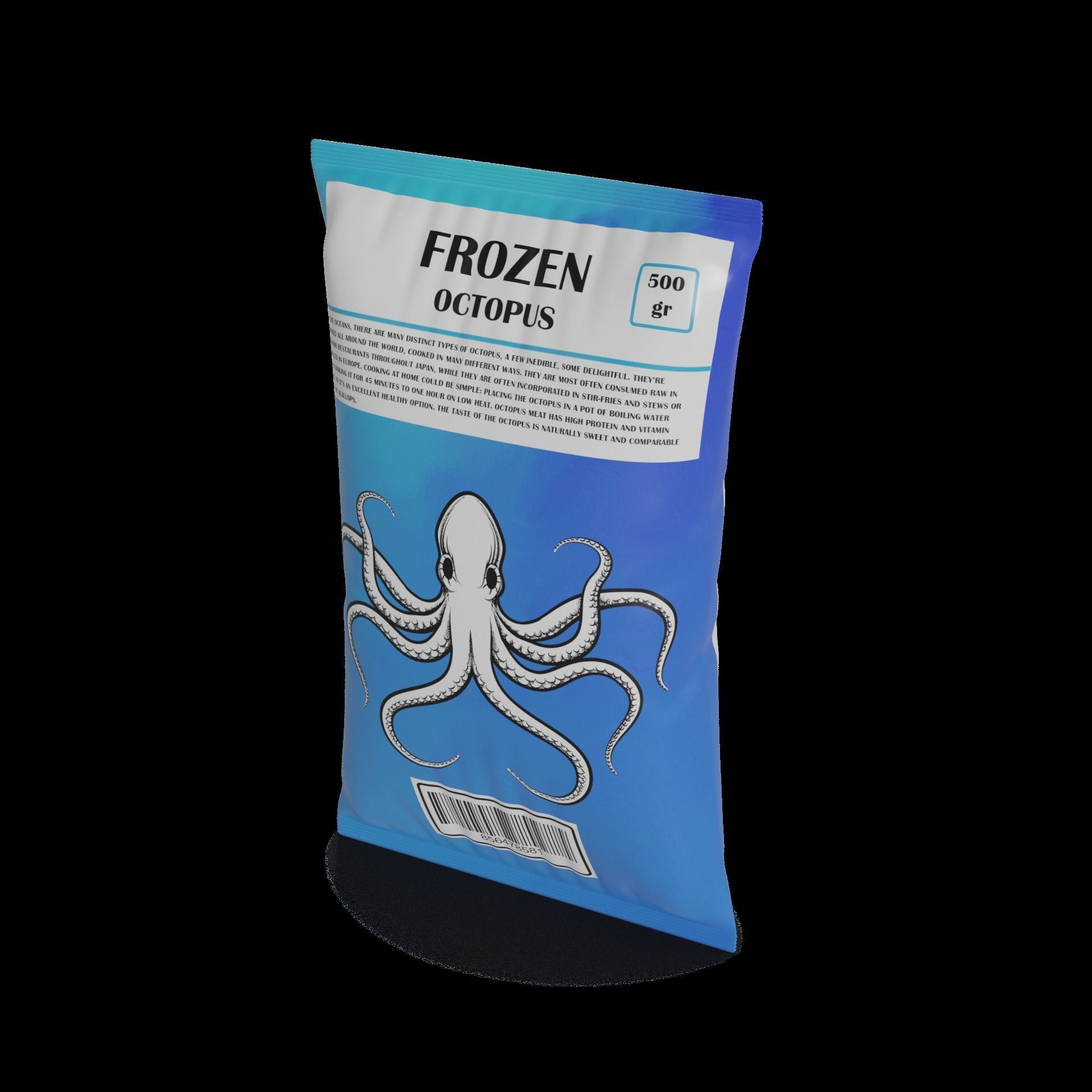 Frozen seafood Frozen Octopus 3D model_1