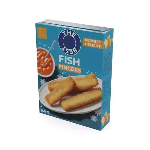 Frozen fish meals Fish Fingers Low-poly 3D model