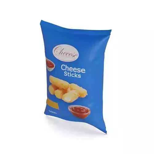 Frozen pizzas and snacks Cheese Sticks Low-poly 3D model