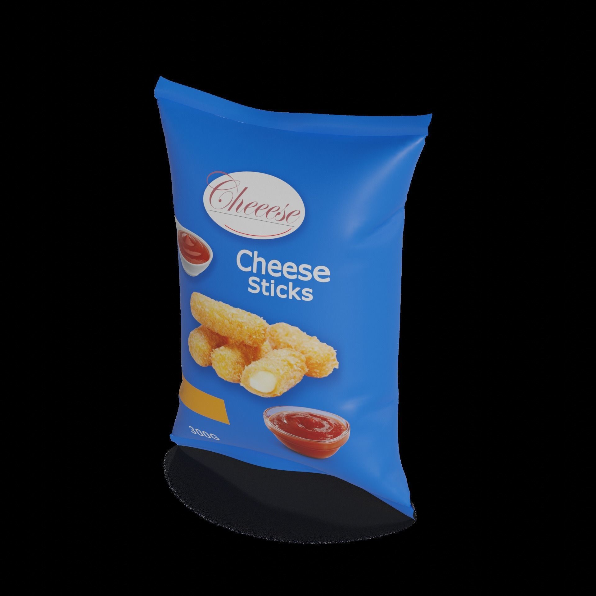 Frozen pizzas and snacks Cheese Sticks Low-poly 3D model_1