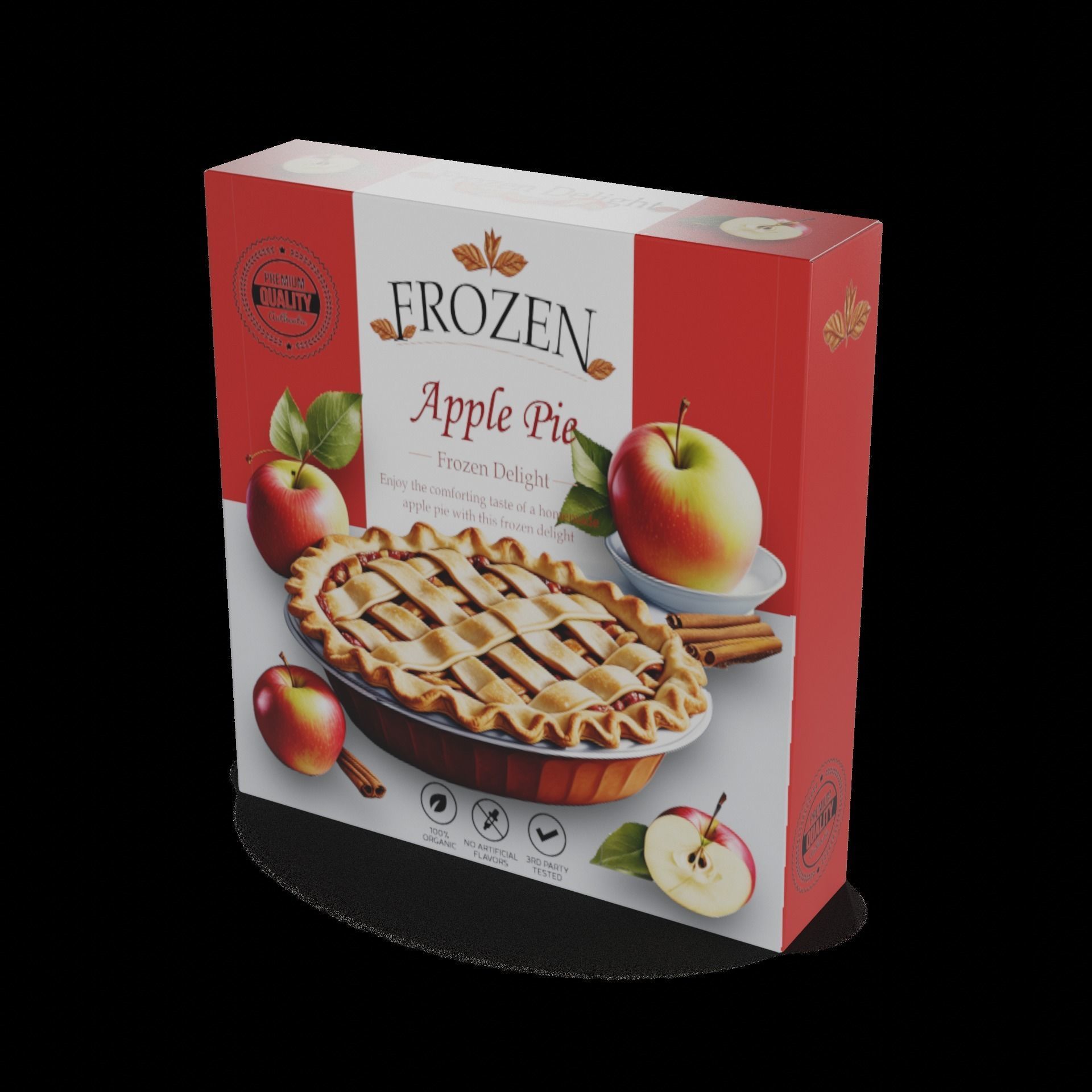 Frozen cakes and buns Frozen Apple Pie Low-poly 3D model_1