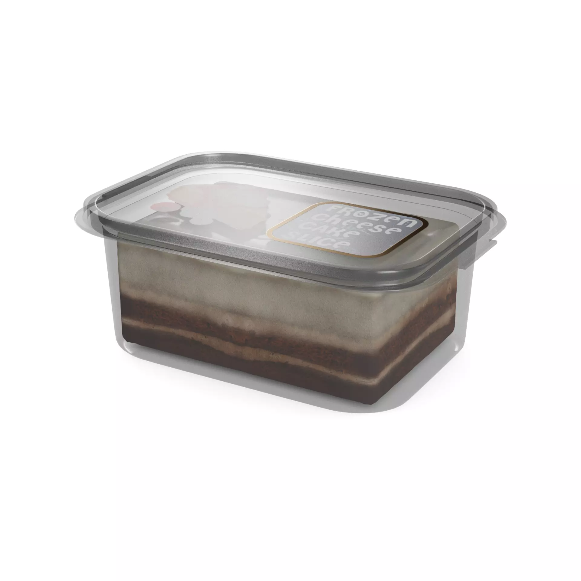 Frozen cakes and buns Frozen Cheesecake Slice Low-poly 3D model_0