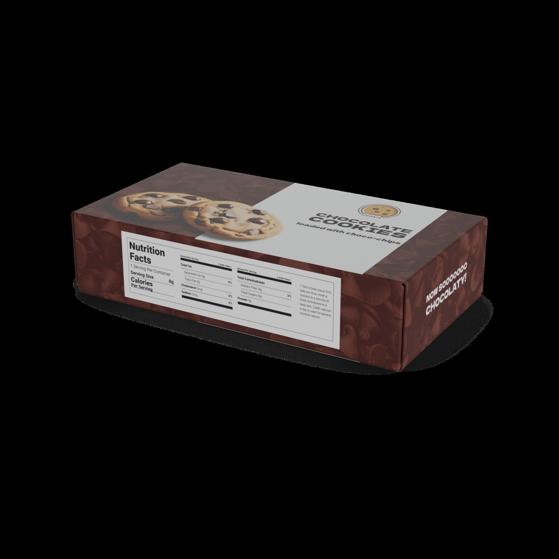 Frozen pizzas and snacks Chocolate Chip Cookies Low-poly 3D model_1