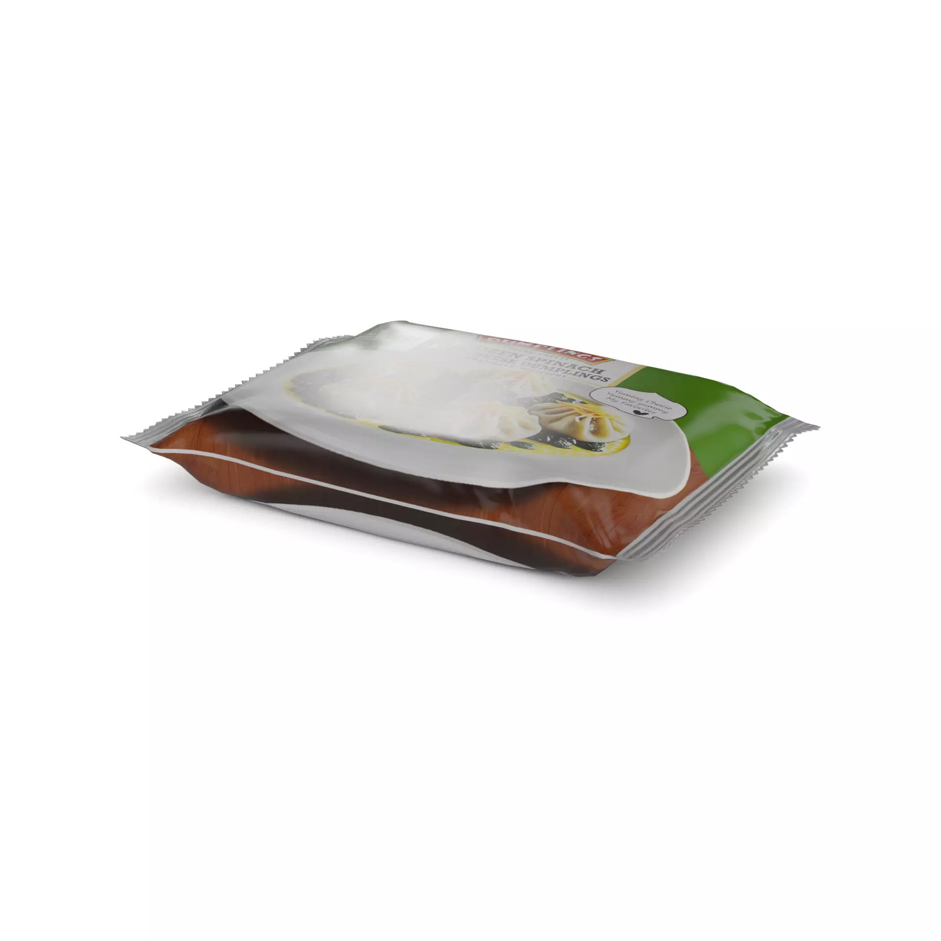 Frozen dumplings Frozen Spinach and Cheese Dumplings Low-poly 3D model_0