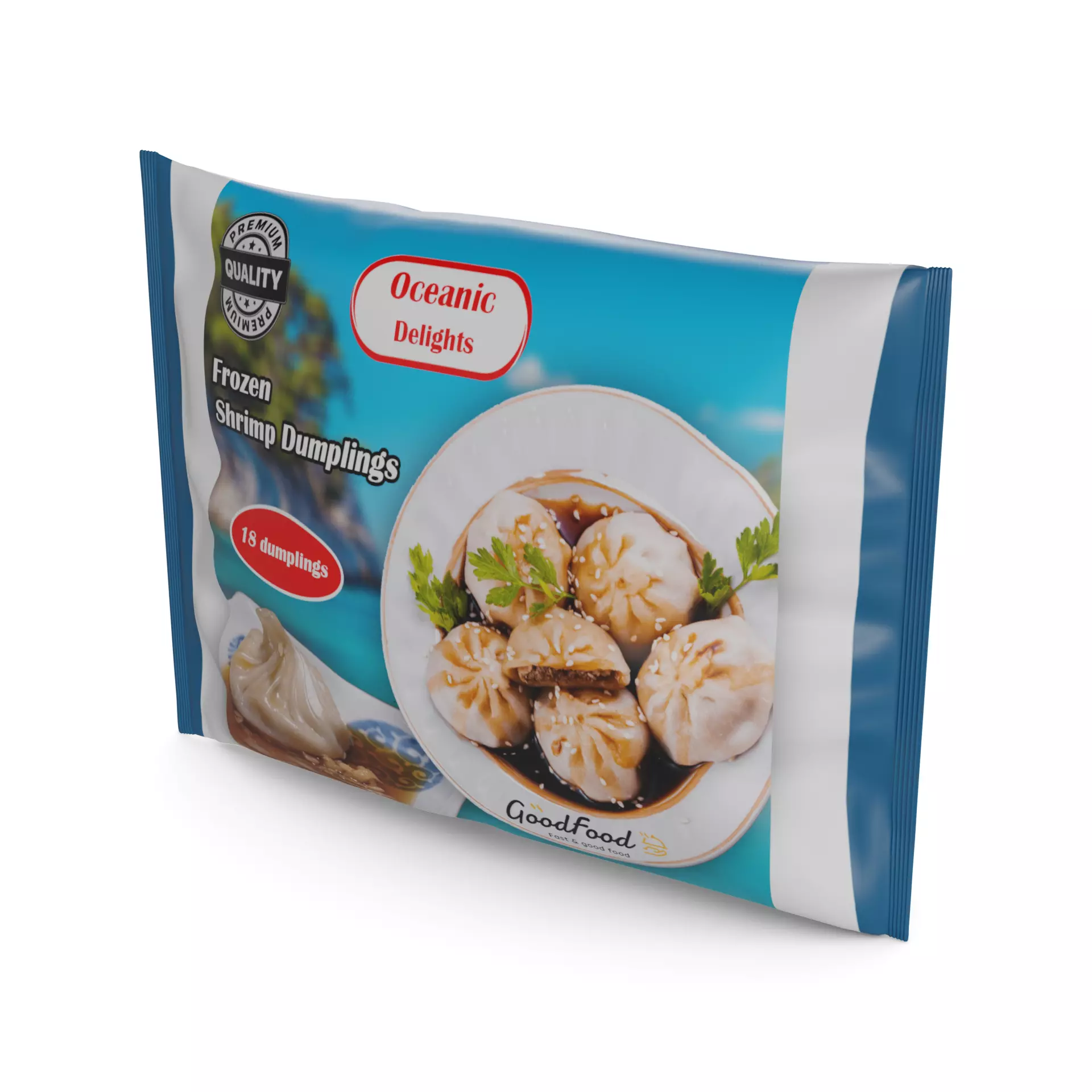 Frozen dumplings Frozen Shrimp Dumplings 3D model_0