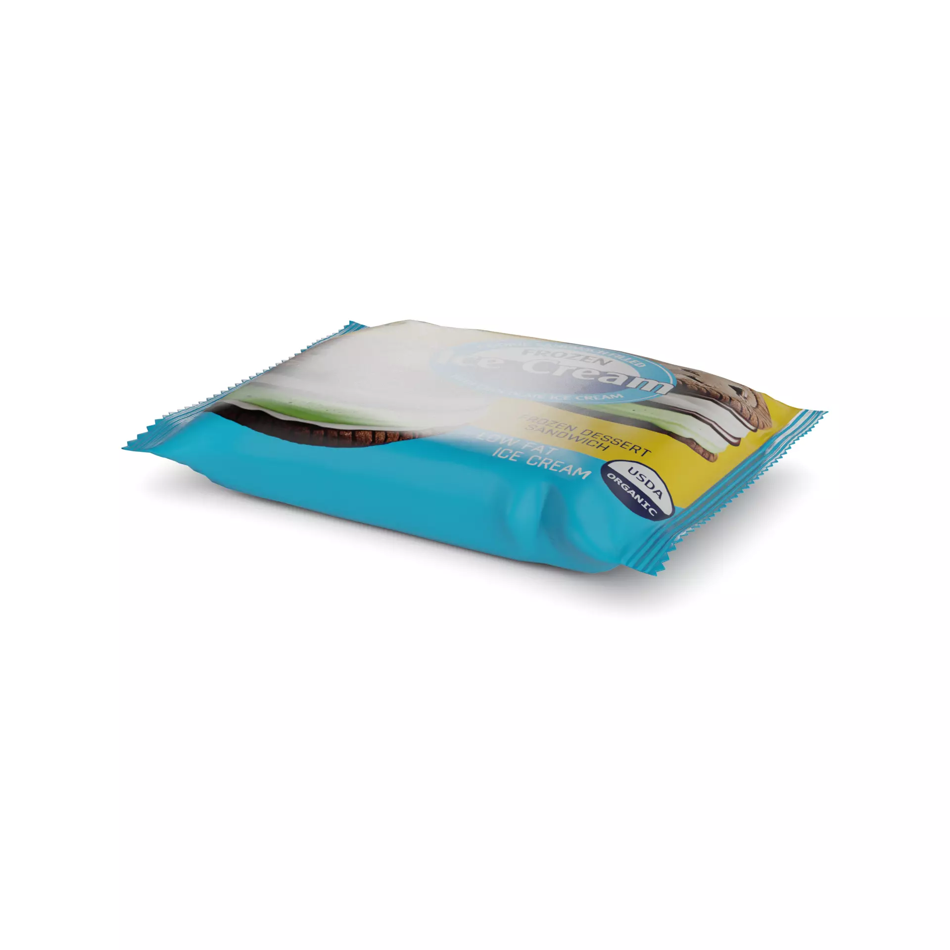 Other frozen meals Frozen Ice Cream Sandwich Low-poly 3D model_0