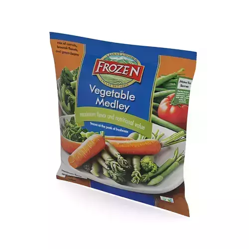Other frozen meals Frozen Vegetable Medley Low-poly 3D model
