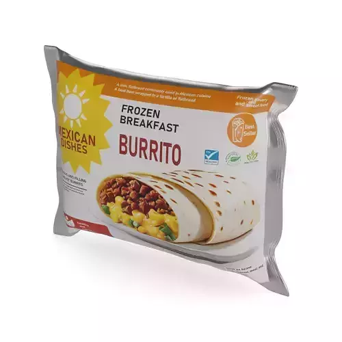 Other frozen meals Frozen Breakfast Burritos Low-poly 3D model
