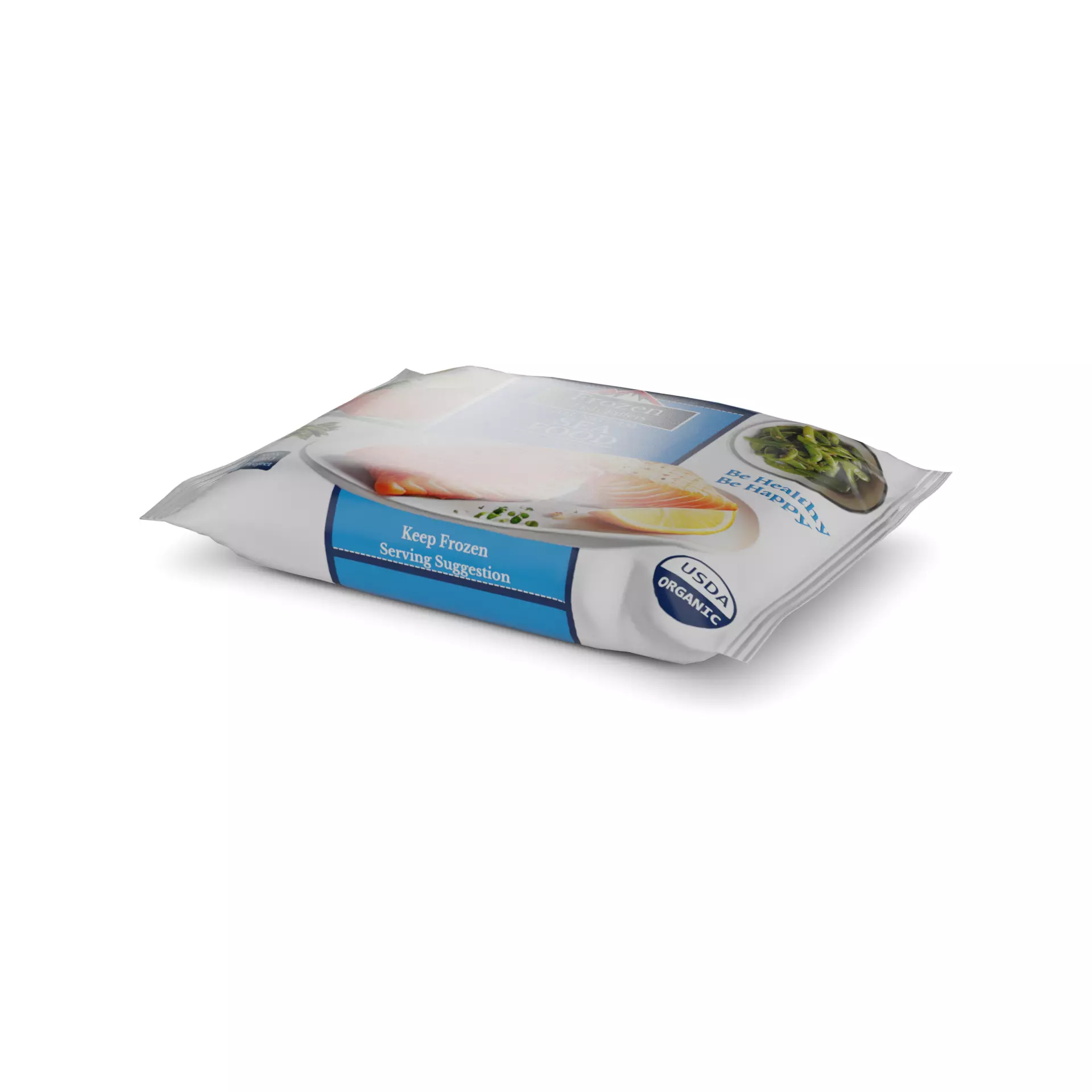 Other frozen meals Frozen Fish Fillets Low-poly 3D model_0