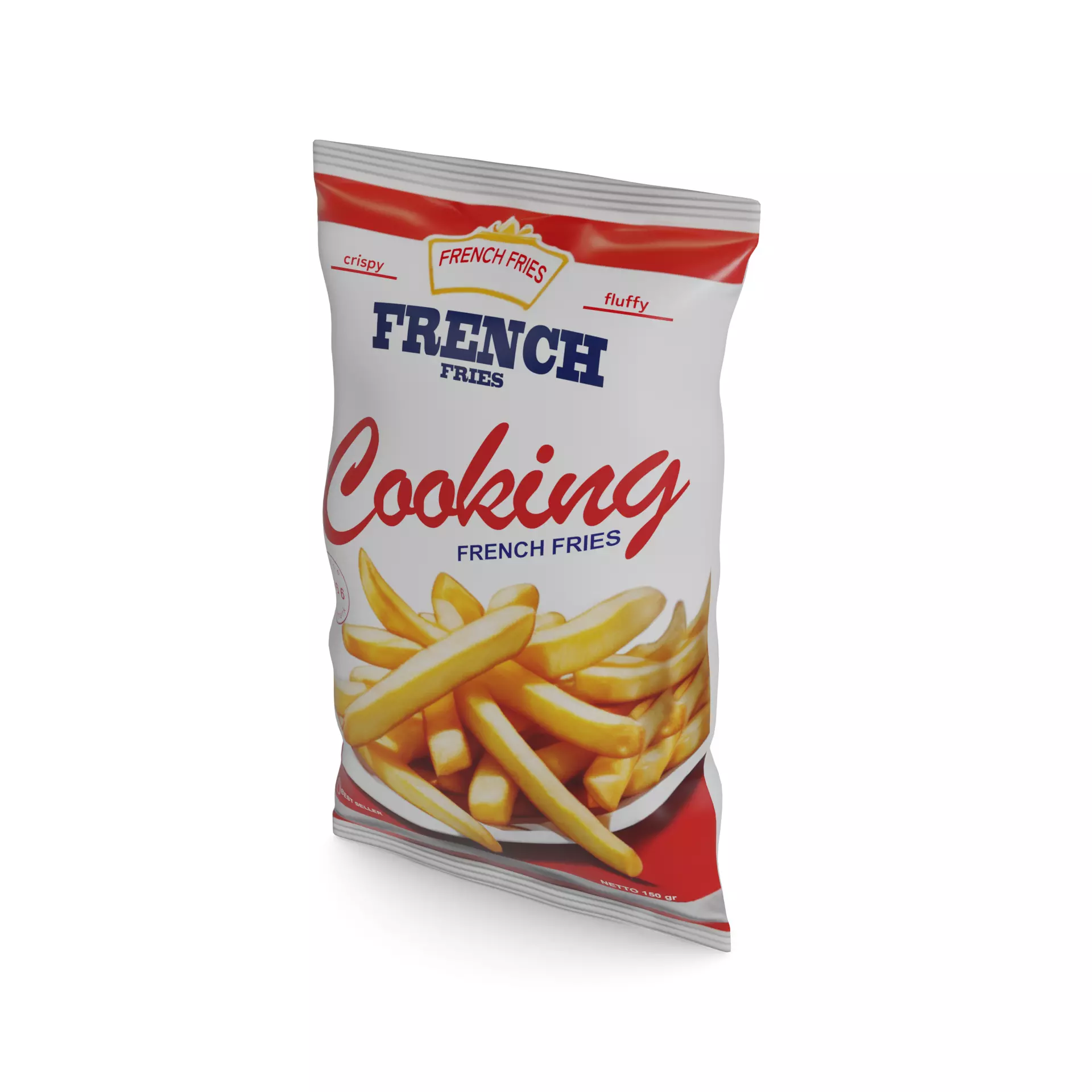 Other frozen meals Frozen French Fries Low-poly 3D model_0