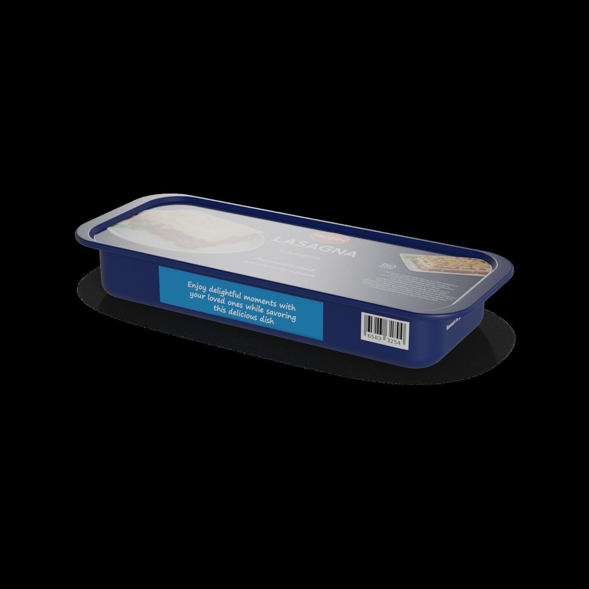 Other frozen meals Frozen Lasagna Low-poly 3D model_1