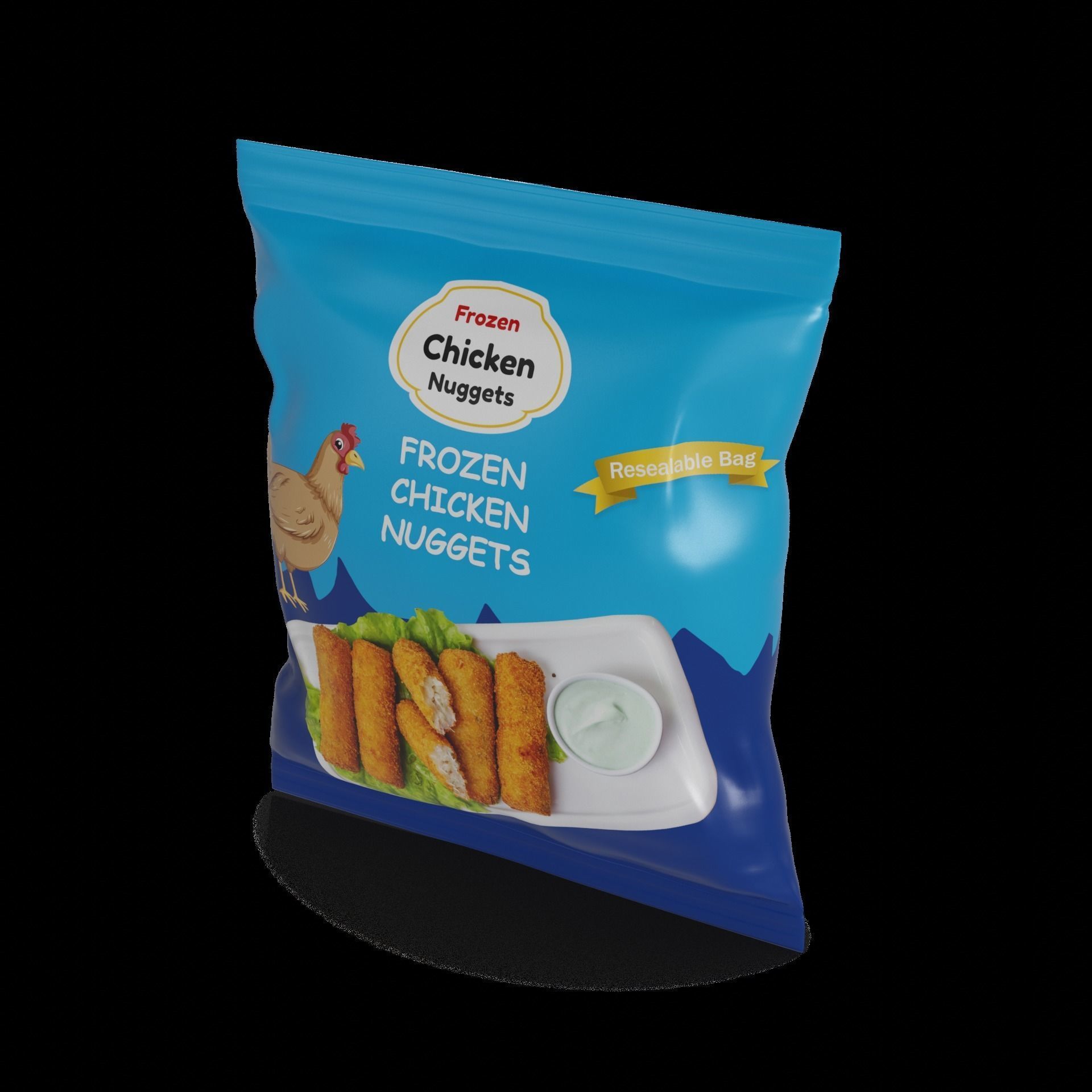 Other frozen meals Frozen Chicken Nuggets 3D model_1
