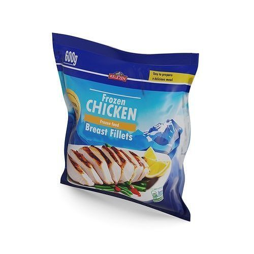 Frozen meat Frozen Chicken Breast Fillets 3D model