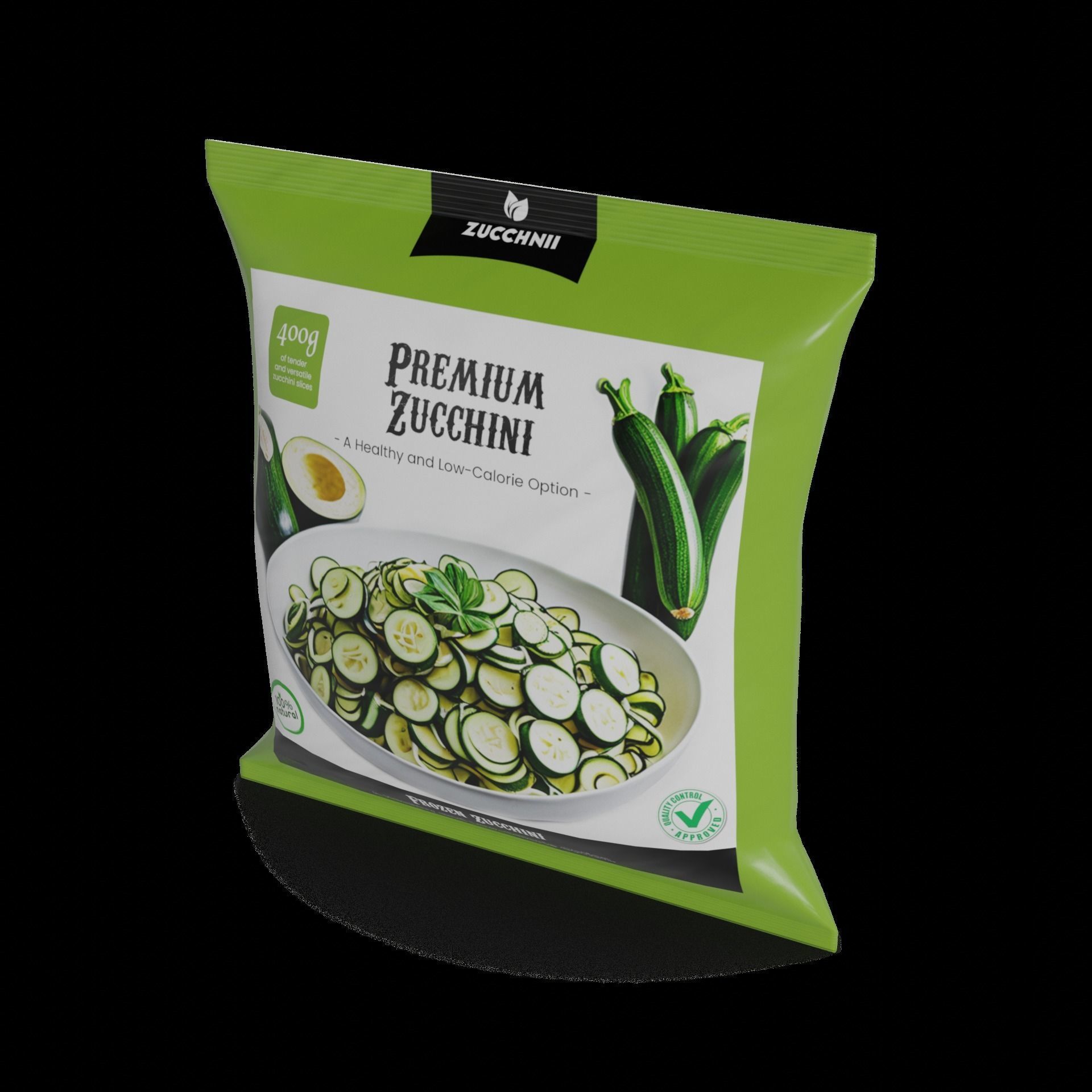 Frozen vegetables Frozen Zucchini Low-poly 3D model_1