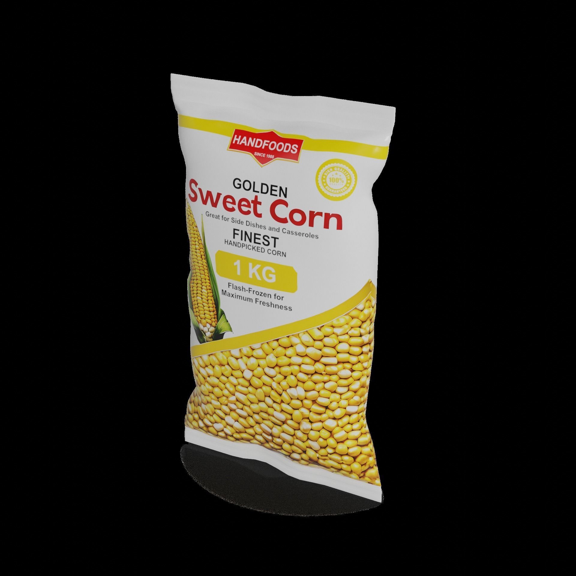 Frozen vegetables Frozen Corn Low-poly 3D model_1