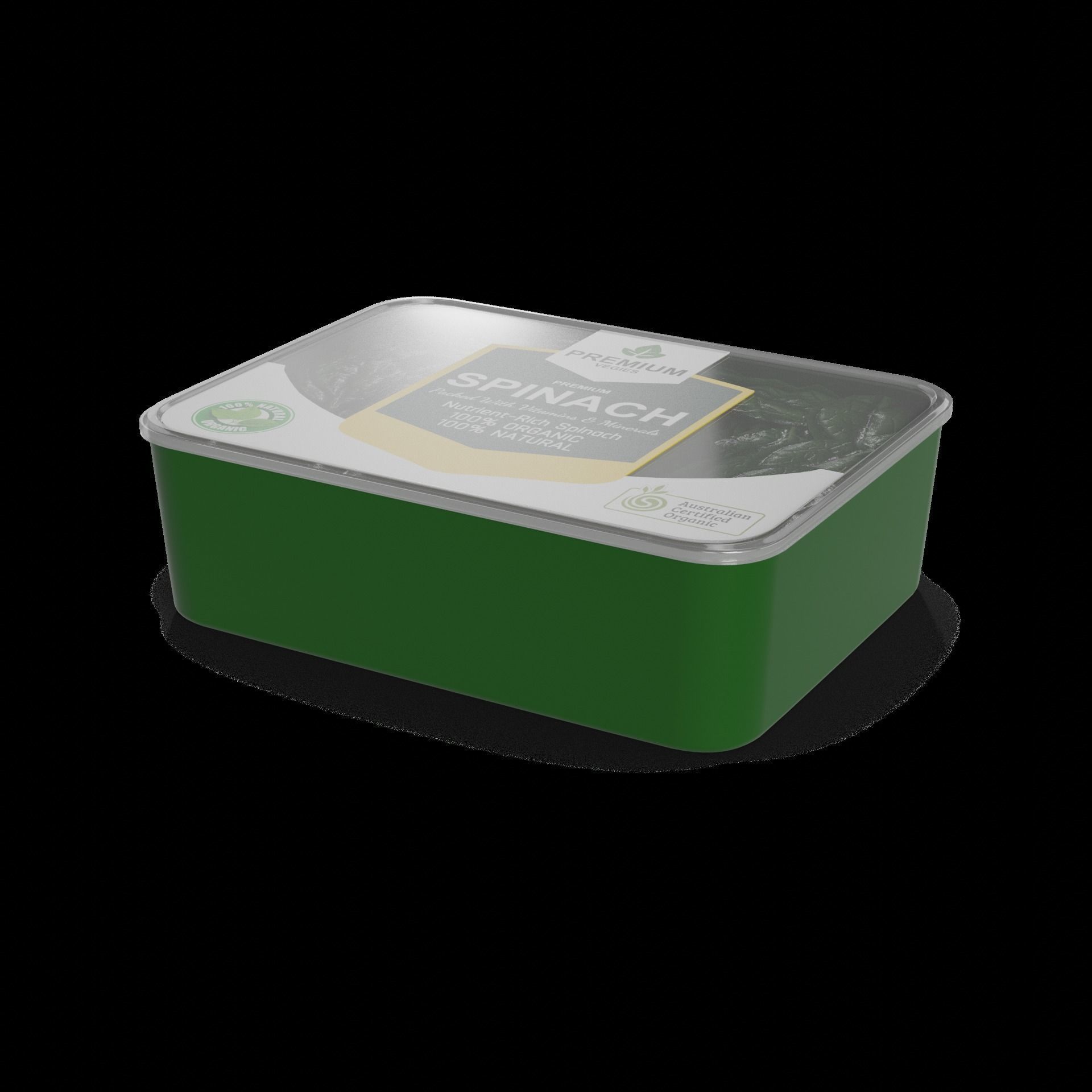 Frozen vegetables Frozen Spinach Low-poly 3D model_1