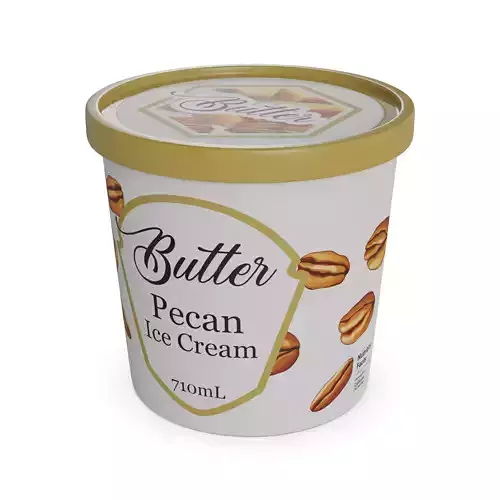 Ice cream tubs Butter Pecan Ice Cream Tub