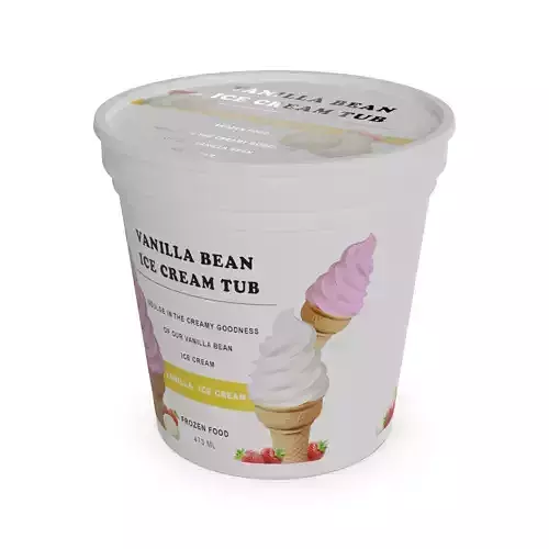 Ice cream tubs Vanilla Bean Ice Cream Tub