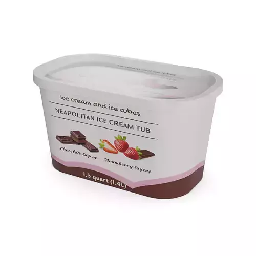 Ice cream tubs Neapolitan Ice Cream Tub