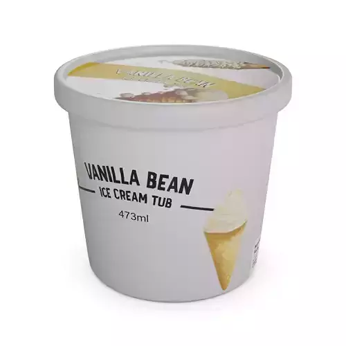 Ice cream tubs Vanilla Bean Ice Cream Tub